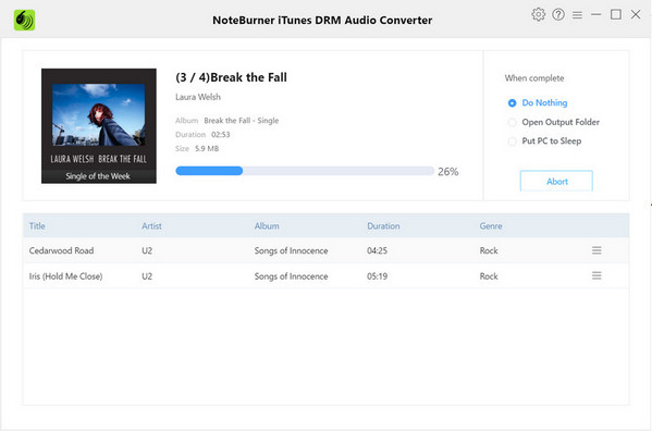 Noteburner itunes drm audio converter 2.2.4 for mac